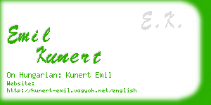 emil kunert business card